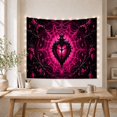 thumbnail image 5 of Heart Lantern on Thorny Vines Against Magenta Background Mysterious Gothic for Teen Girls Dark Fantasy Art Decor, Halloween Gift Tapestry Wall Hanging for Bedroom and Living Room, 5 of 7