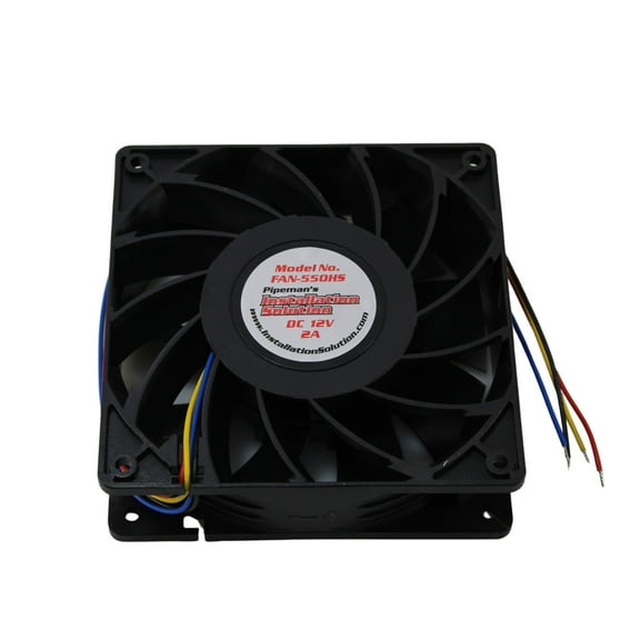12 Volt 2.0A Square High-Speed 50 CFM Waterproof & Quiet Cooling Fan