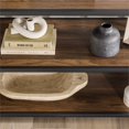 thumbnail image 4 of Metal X Frame 40" Industrial Wood Bookshelf - Dark Walnut, 4 of 12