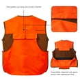 thumbnail image 2 of BASSDASH Unisex Upland Game Field Water-Resistant Bird Hunting Vest with Multi Pockets Brown/Orange Men Women FV11, 2 of 7
