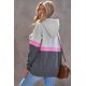 thumbnail image 4 of ABPHQTO Sudadera con capucha gris con cuello vuelto y cordón ajustable para mujer, 4 of 5