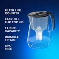 thumbnail image 2 of Jarra con filtro de agua AQUAPHOR Opal, 12 tazas, color negro premium, 2 of 8