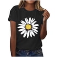 thumbnail image 2 of Busydd Womens T Shirts Crew Neck Short Sleeve Graphic Tees Casual Basic Summer Print T Shirts for Women L, 2 of 7