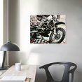 thumbnail image 4 of Orinice Dirt Bike Fine Art Aesthetic Canvas Poster & Print for Wall Decor | Modern Living Room Bedroom Office Farmhouse Artwork | Home Decoration Canvas Prints 20x16in, 4 of 6