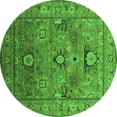 thumbnail image 1 of Ahgly Company Indoor Round Oriental Green Industrial Area Rugs, 8' Round, 1 of 4