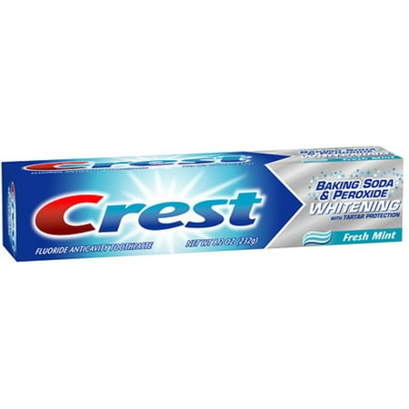 toothpaste crest peroxide soda baking whitening mint oz fresh pack medshopexpress ounces