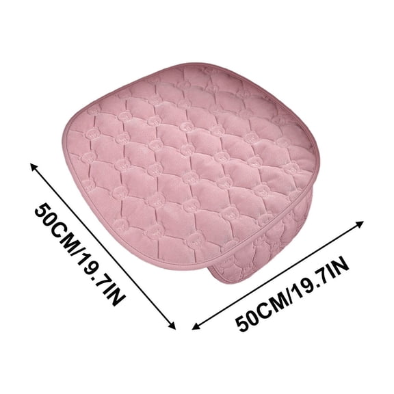 Hmgxay 2PCS Winter Plush Car Seat Cushion, Non-slip Warm Car Seat Cover, Easy Install Heated Vehicle Seat Pad, Universal Comfort Auto Seat Protector(19.7x19.7 Inches)