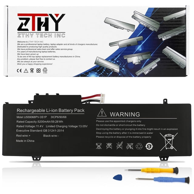 Batería ZTHY U559068PV-3S1P 11,4 V 59,28 Wh para portátil GATEWAY