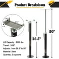thumbnail image 2 of Lushih Rv Slide Out Support Trailer Stabilizer Jacks Rv Camper Accessories For Travel Trailers - 26.5"" To 50"" - 5000 Lbs Each - Pack Of 2, 2 of 5