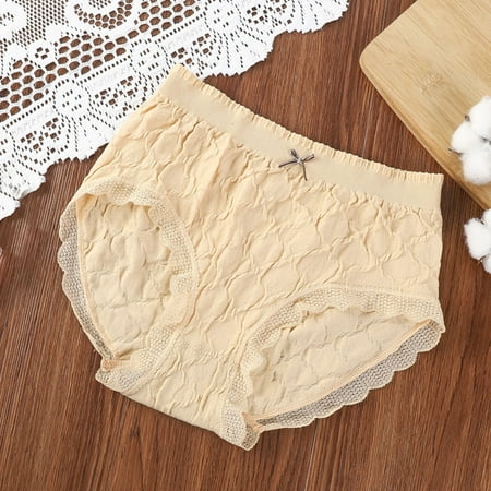

uikmnh Women Pure Cotton Crotch Panties High Elastic Seamless Seamless Breathable Briefs