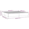 thumbnail image 2 of vidaXL Light Gray Fabric Upholstered Platform Bed Frame King Size, 2 of 10
