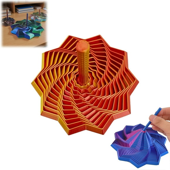 Stress And Release Puzzle Toy Sensory Expansion Star 3D Printed Decagonal Radish Tower With Handle