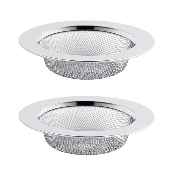 2 Pack - 3" Top / 1.8" Basket- Kitchen Sink Strainer, Stainless Steel Tub Mesh Strainer for Bathroom