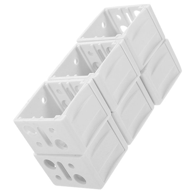Soporte de riel para ventana, ABS, para persianas, montaje para placa veneciana, 6 piezas, blanco