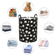 thumbnail image 6 of Balery Daisies Flowers Round Laundry Basket with Handles Waterproof Freestanding Laundry Hamper for Clothes Toys in the Dorm and Family-Medium, 6 of 8