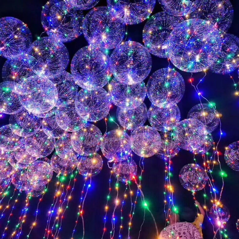 18 Inch Luminous Led Lighting Balloon,Transparent Round Bubble Great