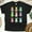 Black, variant on Cute Reading Bunny Shirt with Colorful Peeps & Books, White, Size S