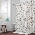 thumbnail image 6 of Gray Leaves Shower Curtain for Bathroom Decor, Watercolor Leaf Farmhouse Style Vintage Waterproof Fabric Shower Curtain, 72"x78" Set with 12 Hooks, 6 of 9