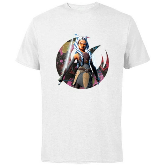 Star Wars The Clone Wars Ahsoka Tano Fearless Jedi - Short Sleeve Cotton T-Shirt for Adults - Customized-White