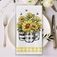 thumbnail image 5 of Sunflower Spring Summer Kitchen Dish Towels Set of 2, Life is A Beautiful Ride Bike Mason Jar Hand Towels Drying Baking Cooking Cloth, Buffalo Plaid Farmhouse Fall Home Kitchen Decor 18x26 Inch, 5 of 6