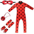 thumbnail image 1 of Ropa de niña mariquita, disfraz de actuación en el escenario de Halloween, disfraz de niña milagrosa, gato negro, mono Noer, 1 of 3
