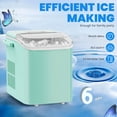 thumbnail image 4 of JONPONY Portable Countertop Ice Maker, Self-Cleaning, 9 Bullet Cubes in 6 Mins, 26.5Lbs in 24Hrs, with Handle, Basket and Scoop for Home, Kitchen, Party, RV, Camping, Green, 4 of 9