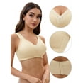thumbnail image 3 of Unique Bargains Women's Lace Trim Full Coverage Adjustable Strap Bras D 38 Apricot, 3 of 6