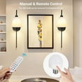 thumbnail image 3 of Battery Operated Wall Sconces Set of Two, Rechargeable Wireless Wall Sconces with Remote Control Dimmable, Gold Decor Brass for Living Room for Room Bedroom Hallway (2 Pack), 3 of 10