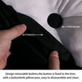 thumbnail image 2 of WOWMAX Rectangular Headboard Reading Body Pillow Velvet Black Full,20”x 54”, 2 of 6
