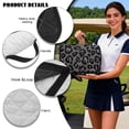 thumbnail image 6 of HUIACONG Black Leopard Print Golf Cart Seat Covers Breathable Portable Golf Cart Seat Covers Club Car Comfortable Non-Slip Fit Most Cars EZGO Yamaha Club Car, 6 of 7