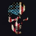 thumbnail image 3 of Tee Hunt Skull Americana T-Shirt Patriotic 4th of July Stars and Stripes Mens Shirt, Charcoal, 5X-Large, 3 of 5