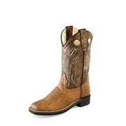 Old West Cowboy Boots Boys TPR Sole Comfort 7 Youth Brown VB9113Y