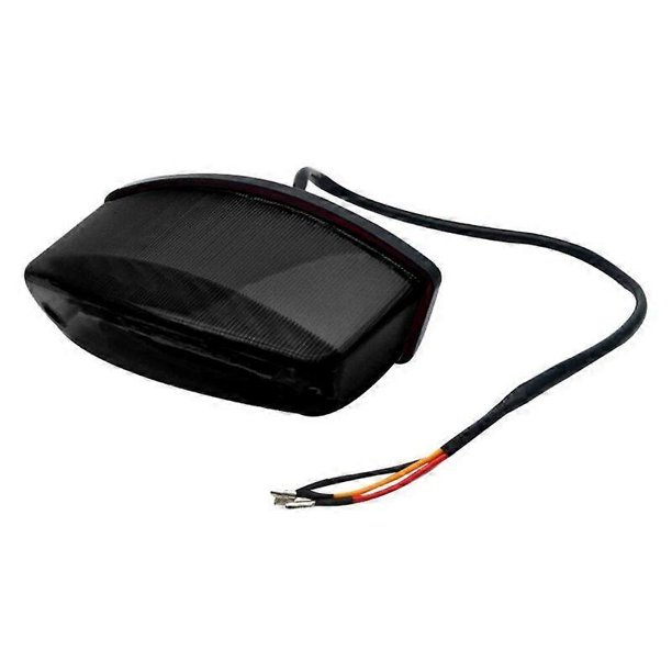 Universal 12V Motorcycle License Plate Light Red Tail Rear Light Brake Stop Lamp