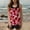 Swimwear-10Red, variant on Swimsuits for Women Scoop Neck Boyshorts Tankini Sets Smooth Floral Print Pleated Tummy Control Modest Beachwear Summer Vacation Honeymoon Swimwear