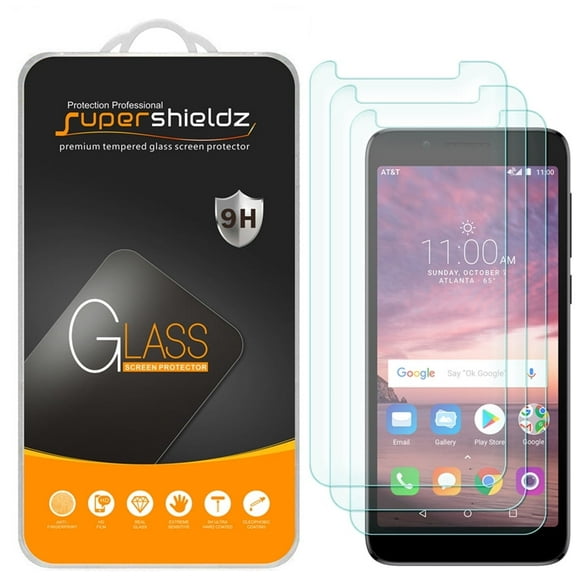 [3-Pack] Supershieldz for Alcatel IdealXtra Tempered Glass Screen Protector, Anti-Scratch, Anti-Fingerprint, Bubble Free