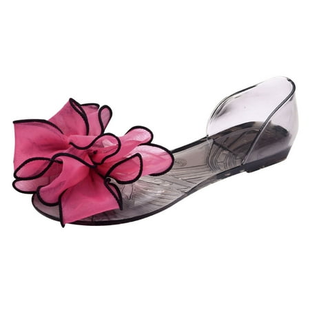 

Slippers for Women Women S Shoes Flat Soft Sole Flower Casual Fashion Jelly Shoes Beach Shoes Sandals Womens Slippers Pvc Red 37