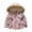 Pink, variant on Mercatoo Kids Girls Coat Winter Zipper Windproof Warm Thick Jacket Hooded Prints Toddler Girls Coat Boys Windbreaker