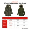 thumbnail image 2 of Rokka&Rolla Women's Fleece Lined Winter Coat with Faux Shearling Hood Parka Jacket, 2 of 9