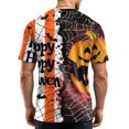 thumbnail image 6 of Halloween Shirts for Men Witch Hat Pumpkin Print Short Sleeve Scary T-Shirt Skeleton Graphic Crew Neck Casual Cute Tees S, 6 of 6