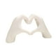 thumbnail image 5 of Estatua de dedo de amor, escultura de corazón de resina, figura de escritorio con gesto de la mano Blanco, 5 of 9