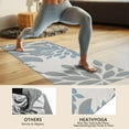 thumbnail image 4 of Blue and Gray Floral Pattern Hot Yoga Mat Towel Non Slip for Hot Yoga - Quick-Drying Yoga Mat Cover with 4 Corner Pockets with Travel Bag - Hot Yoga Towel Non Slip 74"x26", 4 of 6