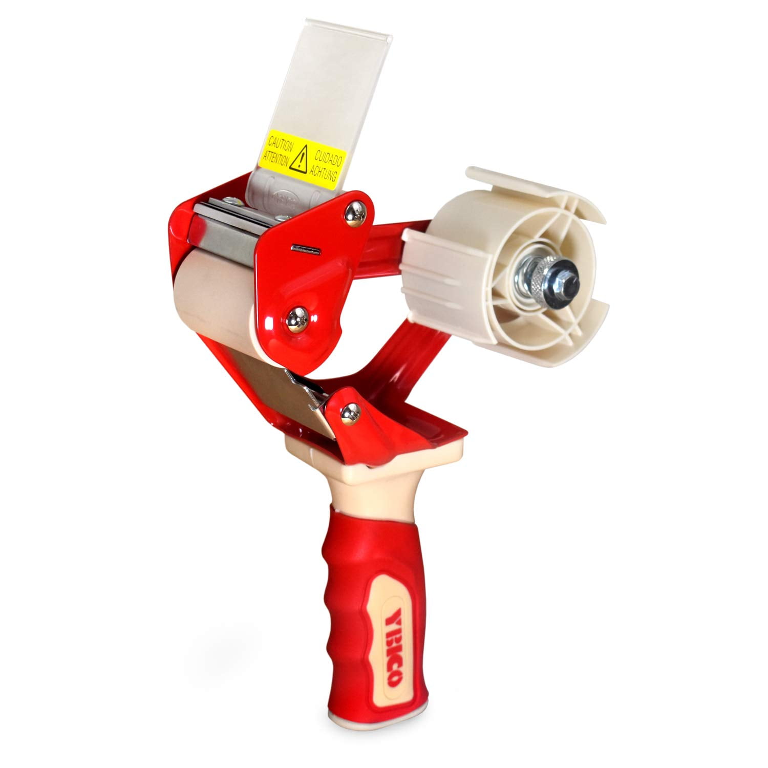 IDL Packaging T235 Heavy Duty Tape Gun Dispenser for 2' Tapes, Strong Metal Construction, Safe and Durable Blade, Rubber Roller and Handle