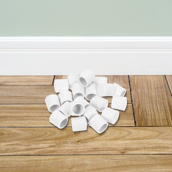 KONTONTY 20pcs Soft Plastic Round Door Stop Bumpers, Easy to Install Wall Protectors for Home, Prevent Door and Wall Damage