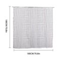 thumbnail image 2 of Cortina de baño de rejilla blanca y negra, panel divisor de ducha a prueba de agua de poliéster geométrico, 180x180cm kenally HA3097-01, 2 of 6