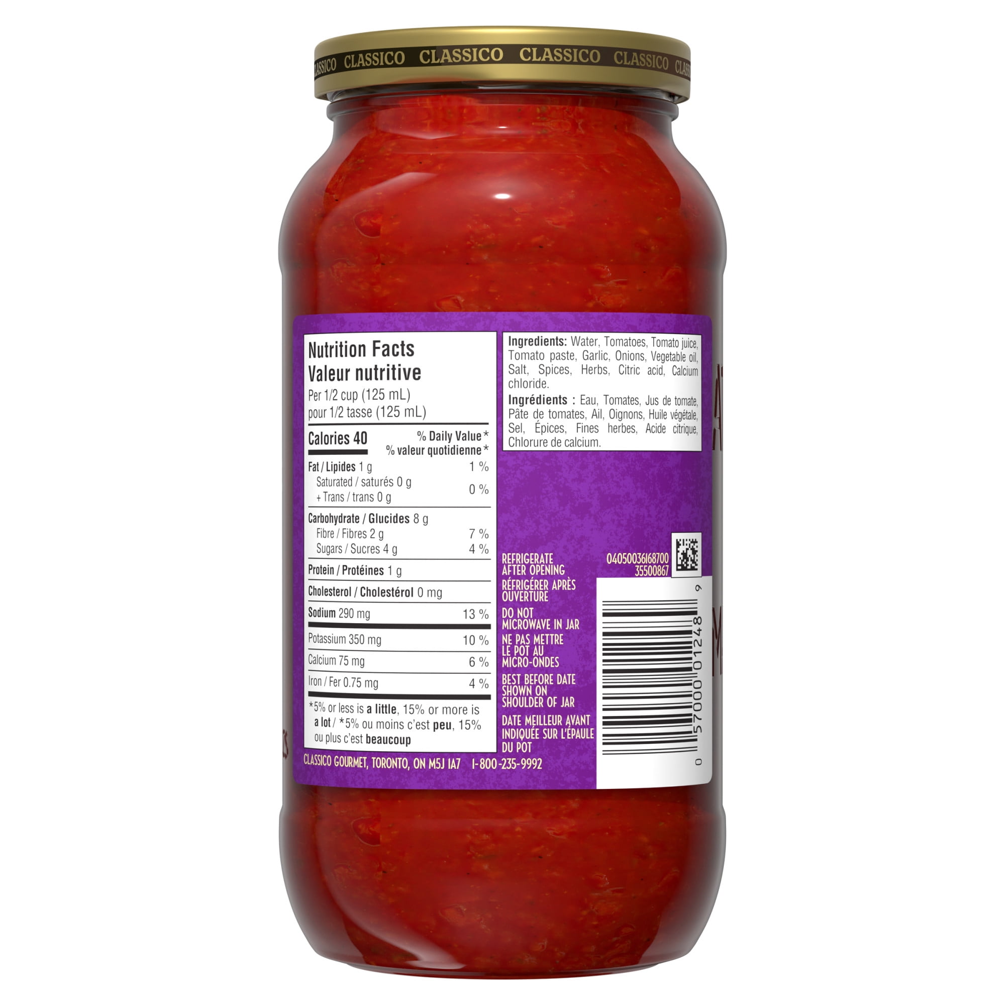Classico Roasted Garlic & Onion Pasta Sauce, 600 mL Jar