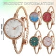 thumbnail image 3 of Women Analog Quartz Watch Rose Gold with White Face, Simple and Chic, Household Stones, By Kingtowag, 3 of 8