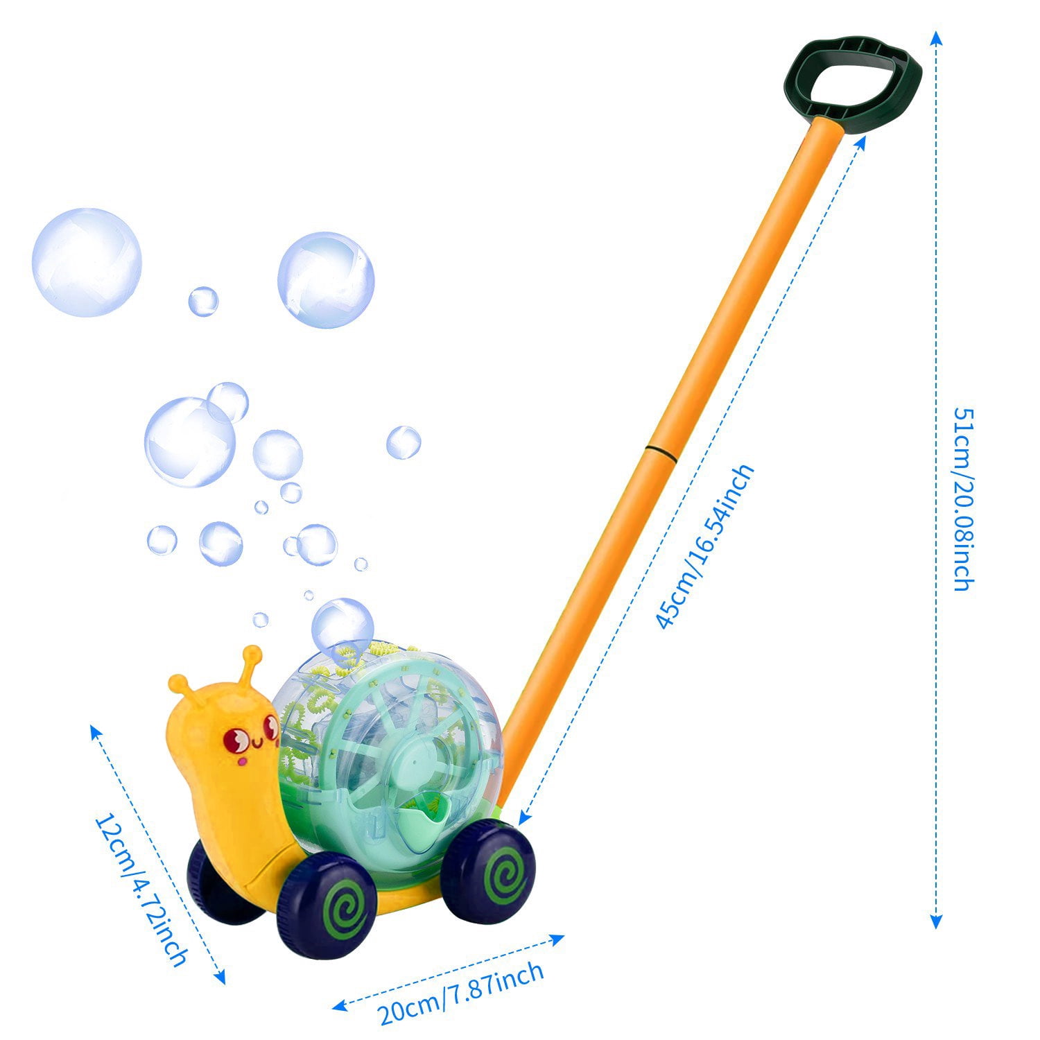 Snail Bubble Toy for Kids,Automatic Bubble Blower Maker Machine Toddler Toys ,Sports & Outdoor Party Play Toddler Toys for Ages 3 Years+,Christmas Birthday Gifts for Boys Girls（Yellow）