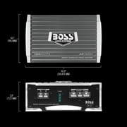 BOSS Audio Systems AR1500MK مكبر صوت السيارة ، 8 مجموعة أسلاك القياس - 1500 إخراج عالي ، 2 / 4 Ohm Stable ، Class AB ، Monoblock ، Mosfet Power Supply ، Remote Subwoofer Control ، Stereo