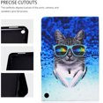 thumbnail image 4 of Allytech Fire HD 10 2021 Case, Fire HD 10 Plus Case, Slim PU Leather Folio Flip Smart Cover Auto Sleep Wake Kickstand Protective Case for Amazon Fire HD 10/ 10 Plus 10.1 Tablet 2021, Glass Cat, 4 of 8