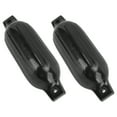 thumbnail image 4 of Boat Fender Bumper, PVC 2pcs Strong Buffering Waterproof UV Resistant Black Inflatable Boat Fender 5.5 X 20 Inches Elastic  for Docks Yachts Canoes Pontoons, 4 of 7